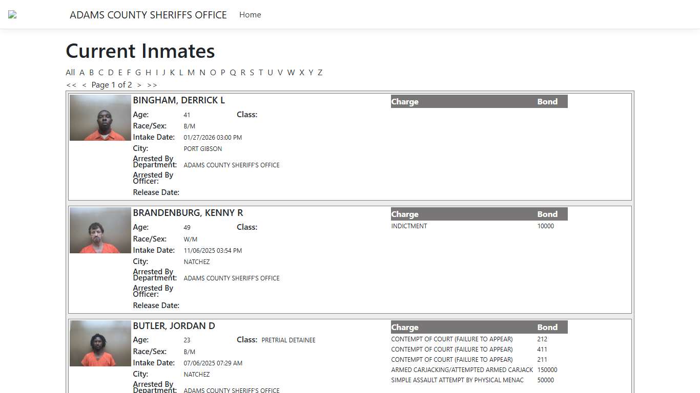 Inmates - ISOMS Portal